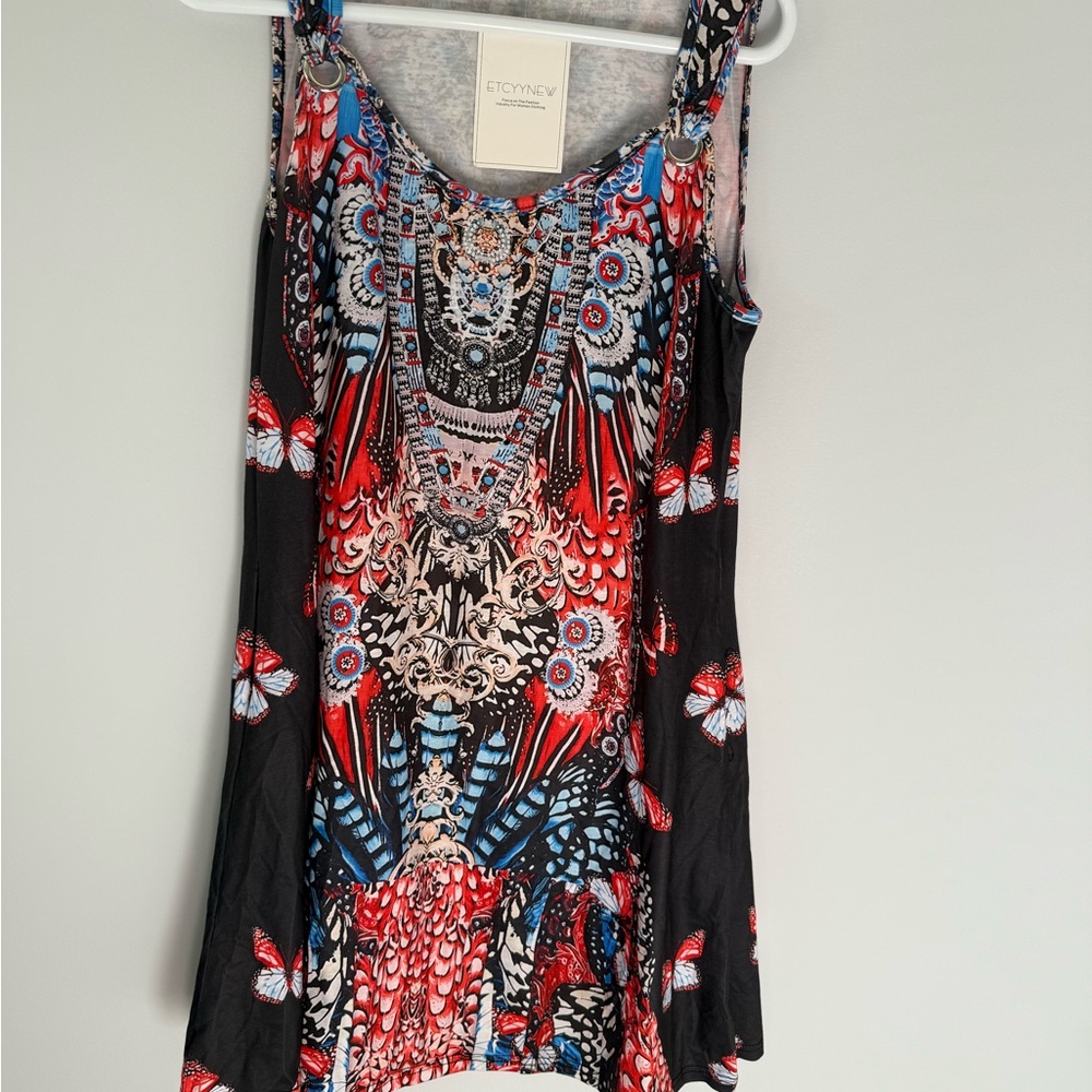 Etcynew Multicolor Patterned Dress